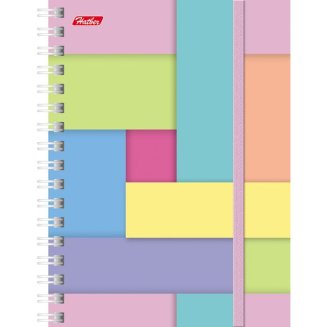 Записная книжка 120л А6ф клетка на гребне на резинке серия -Multicolor-
